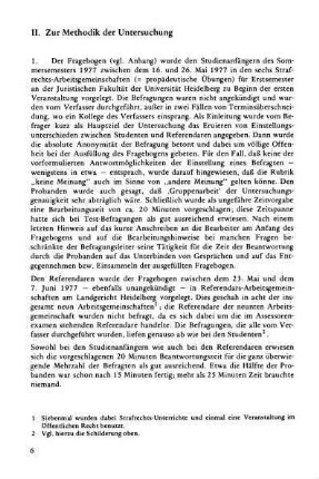 1. Die Durchführung der Befragung