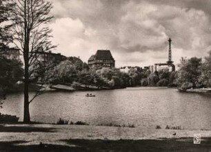 Berlin-Charlottenburg. Lietzensee mit Funkturm