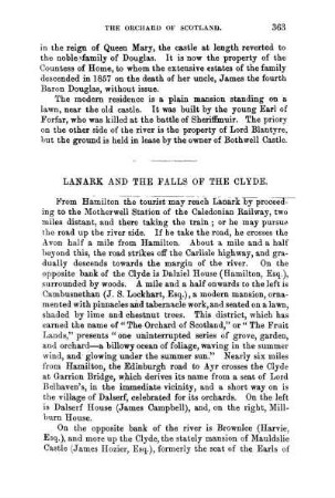 Lanark, and the Falls of Clyde