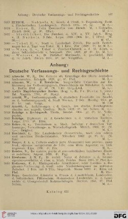 Anhang: Deutsche Verfassungs- und Rechtsgeschichte (Nr. 3043 - 3380)