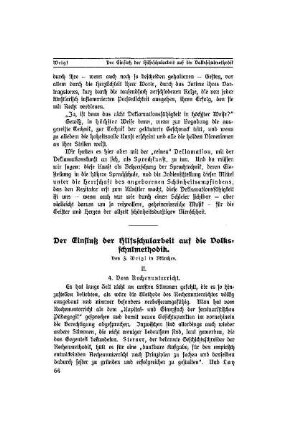 Der Einfluß der Hilfsschularbeit auf die Volksschulmethodik