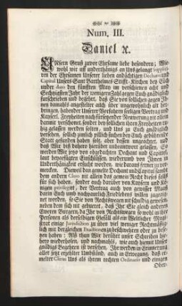Num. III. Daniel [et]c.