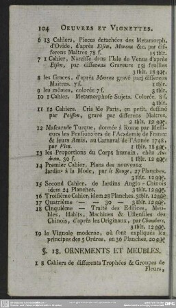 §. 18. Ornements Et Meubles