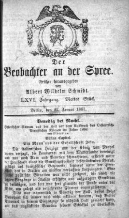 4. Stueck, 21. Januar 1867