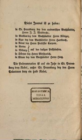 St.-Petersburgisches Journal. 6. 1778