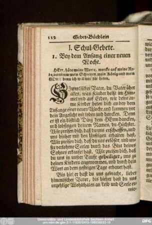 I. Schul-Gebete.