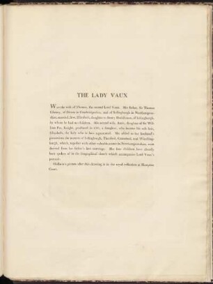 The Lady Vaux.