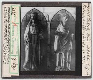 Lübeck, St. Annen-Museum: Apostel Jakobus d. Jüngere und Philippus aus der Burgkirche. Um 1405 (Stoedtner-Nr. 106188)