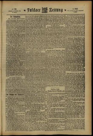 Zweite Ausgabe vom Mittwoch, den 13. November 1912.