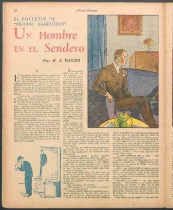 Un hombre en el sendero : El folletín de "Mundo Argentino"