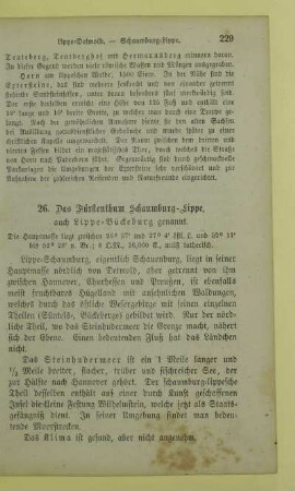 26. Das Fürstenthum Schaumburg-Lippe