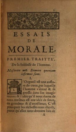 Essais De Morale : Contenus En Divers Traitez Sur plusieurs devoirs importans, 1