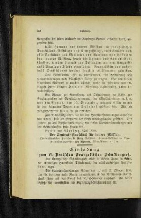 Einladung : zum VI. Deutschen Evangelischen Schulkongreß