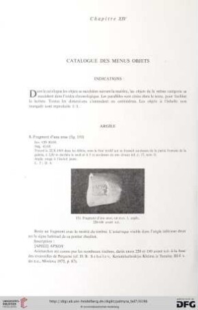 Chapitre XIV: Catalogue des menus objets