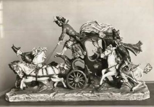 Der Reisewagen der Gräfin Cosel : Porzellangruppe. Der Reisewagen der Gräfin Cosel wird an der polnischen Grenze aufgehalten