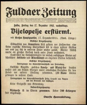 Ausgabe vom Freitag, den 17. Dezember 1915.