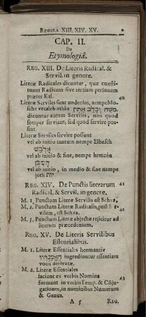 Cap. II. De Etymologia