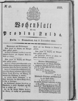 Nr. 49, Ausgabe vom 8. Dezember 1838 [S. 898/899 fehlt]