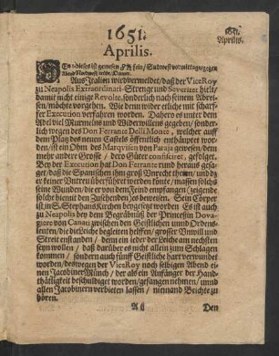 1651. Aprilis.