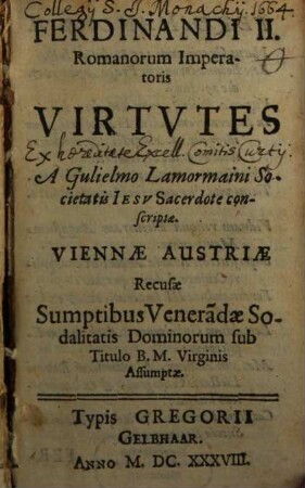 Ferdinandi II. Romanorum Imperatoris virtutes