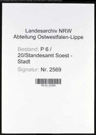 Heiratsregister Standesamt Soest