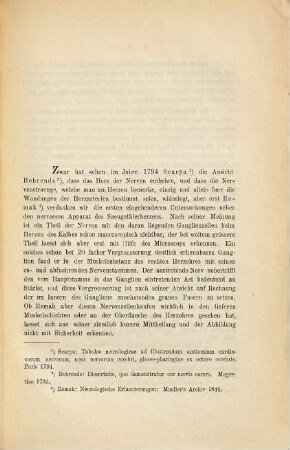 Über Nerven und Ganglienzellen im Saeugethierherzen