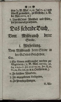 Das siebende Buch.