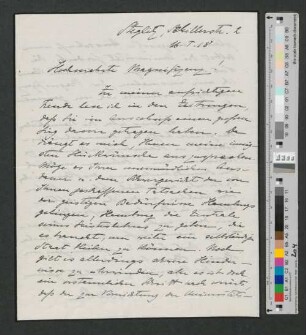 Brief an Werner von Melle