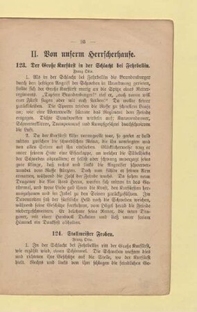 II. Von unserm Herrscherhause