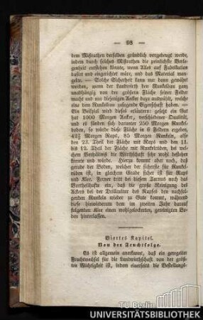 Viertes Kapitel Von der Fruchtfolge