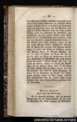 Viertes Kapitel Von der Fruchtfolge