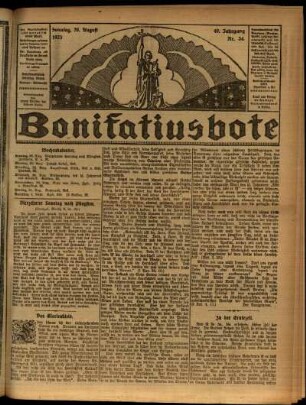 Ausgabe vom Sonntag, den 26. August 1923.