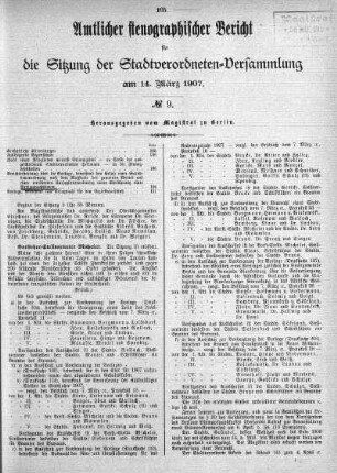 No 9, 14. März 1907