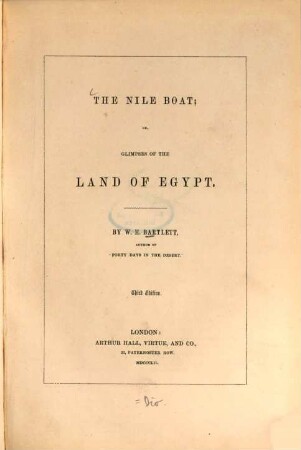 The Nile Boat : or, glimpses of the land of Egypt