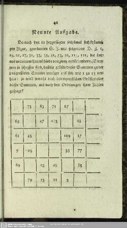 Neunte Aufgabe