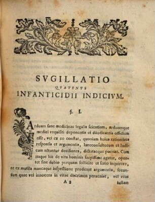Svgillatio qvatenvs infanticidii indicivm : dissertatio inavgvralis medico legalis