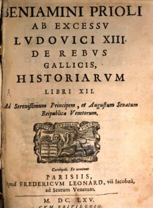 Ab excessu Ludovici XIII. de rebus gallicis historiarum libri duodecim