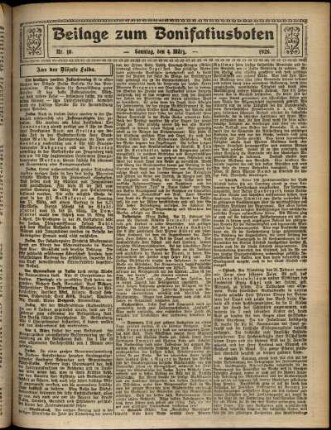 Zweite Ausgabe vom Sonntag, den 04. März 1928.