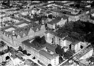 Leipzig, Landgericht [heute: Amtsgericht], Volksschule, Königin-Carola-Gymnasium