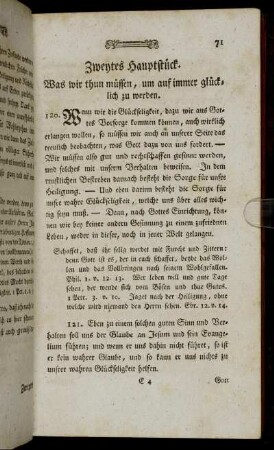 Zweytes Hauptstück. Was wir thun müssen, um auf immer glücklich zu werden.