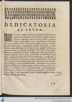 Dedicatoria Al Lector.