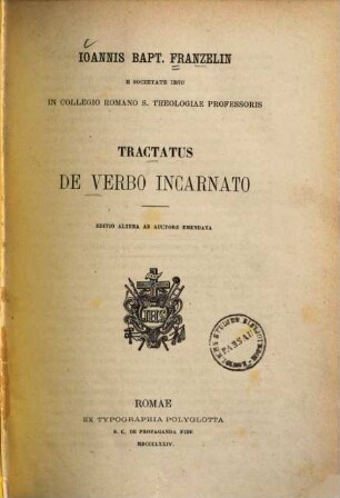 Tractatus de verbo incarnato