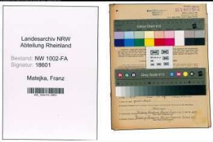 Entnazifizierung Franz Matejka, geb. 14.05.1894 (Verkaeufer)