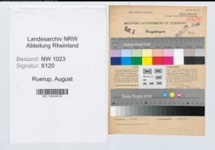 Entnazifizierung August Ruerup , geb. 29.08.1886 (Landesoberinspektor)