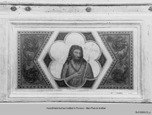 Marienkrönung mit Engeln und Heiligen : Schmerzensmann und vier Heilige : Johannes der Täufer