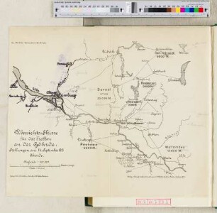 Übersichts-Skizze für das Treffen an der Göhrde. Stellung am 14. Septemeber 1813 abends.