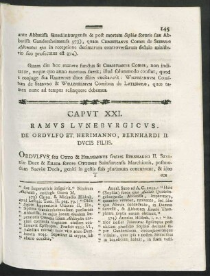 Caput XXI. Ramus Luneburgicus. De Ordulfo Et, Herimanno, Bernhardi II. Ducis Filiis