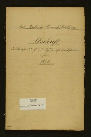 Steuerkataster (Kataster der Grund-, Häuser- und Erwerbssteuer; Abschriften)