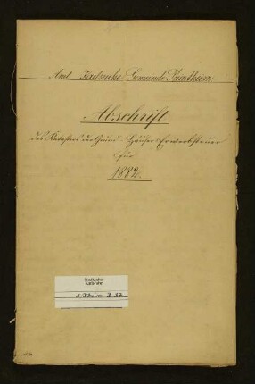 Steuerkataster (Kataster der Grund-, Häuser- und Erwerbssteuer; Abschriften)