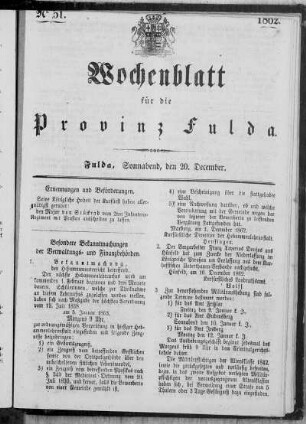 Nr. 51, Ausgabe vom 20. Dezember 1862